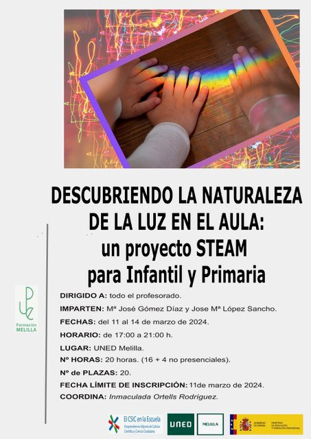 Curso Descubriendo la naturaleza de la luz en el aula:…