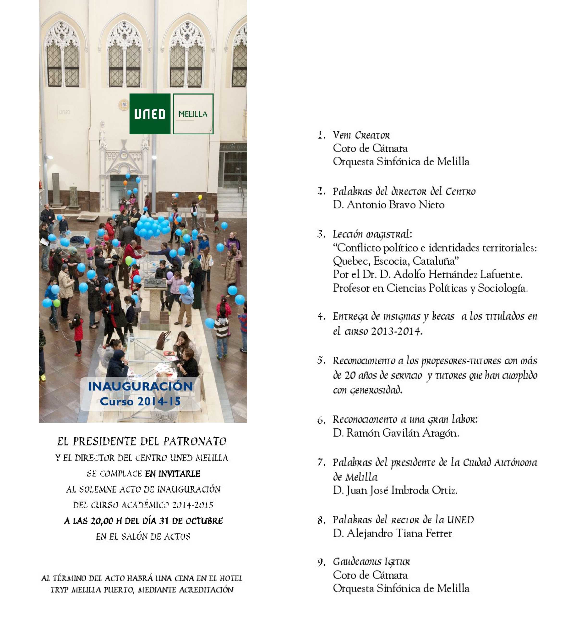Imagen inauguración del curso